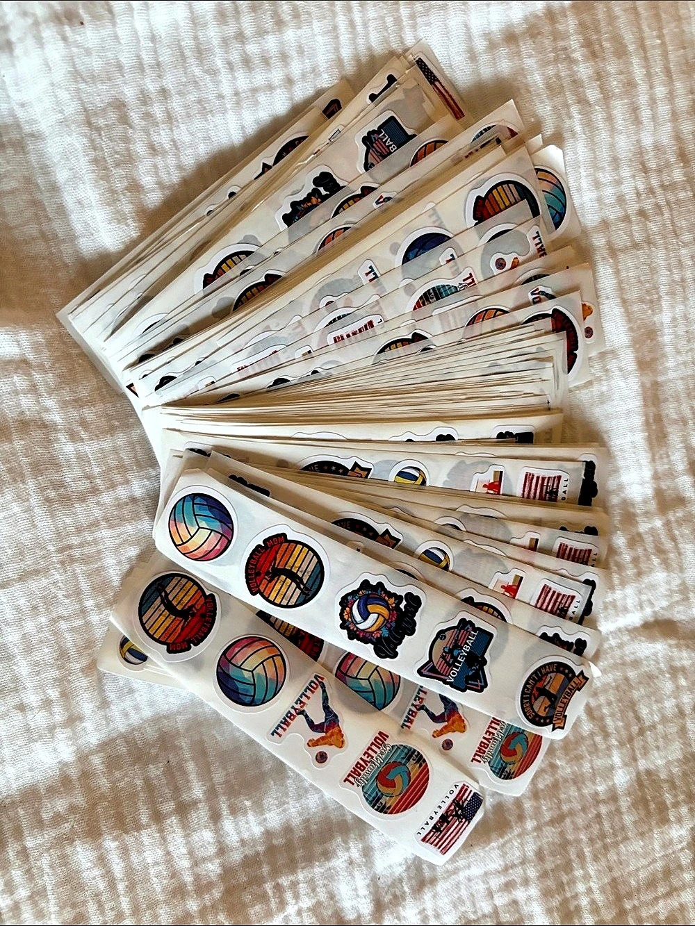 Volleyball Sticker Sheets Multicolor NWT
